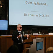 Dr Thomas Dickert, President of the Higher Regional Court of Nuremberg, during his opening remarks