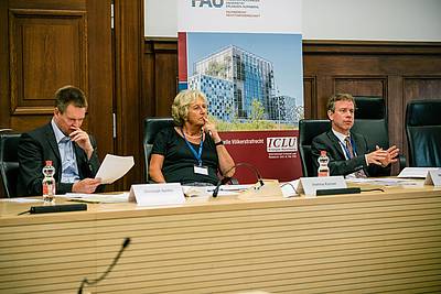 Judges Christoph Barthe, Joanna Korner and Markus Krajewsky