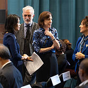 Brigid Inder, Dr Phuong N. Pham, Luis Moreno-Oacmpo, Prof. Diane Orentlicher and Prof. Leila Nadya Sadat (from left to right)