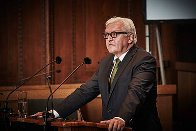Foreign Minister Frank-Walter Steinmeier during his speech