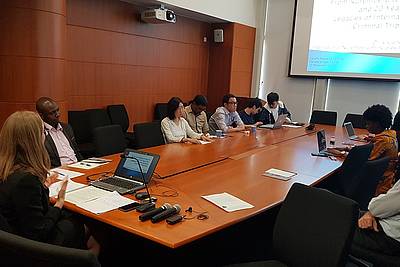[Translate to Deutsch:] Deputy Director Dr. Viviane Dittrich speaking at the Chinese University of Hong Kong in Hong Kong