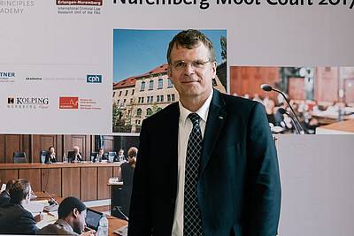 Dr. Siegfried Grillmeyer, representing the Caritas-Pirckheimer-Haus, partner of the Nuremberg Moot Court 2017 