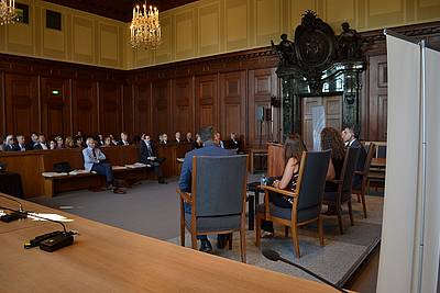 The event took place in the historic Court Room 600