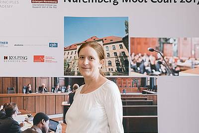 Sabine Schenk-Schäfer, representing the Kolpinghaus Nürnberg e.V., partner of the Nuremberg Moot Court 2017