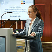 Duscha Gmel, Bundesanwältin beim Bundesgerichtshof, bei ihrer Grundsatzrede
