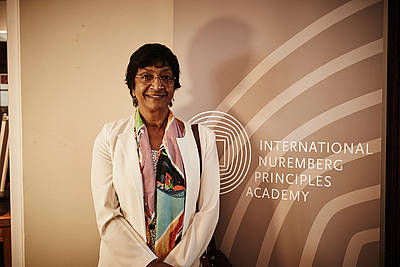 Navi Pillay, ehem. UN-Hochkommissarin für Menschenrechte und Kuratoriumsmitglied der Akademie