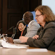 Judge Kuniko Ozaki, Mame Mandiaye Niang and Prof. Beth A. Simmons (from left to right)
