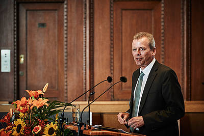 Mayor Ulrich Maly during his speech